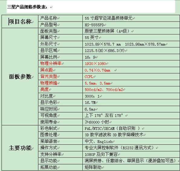 55寸超窄邊液晶拼接單元